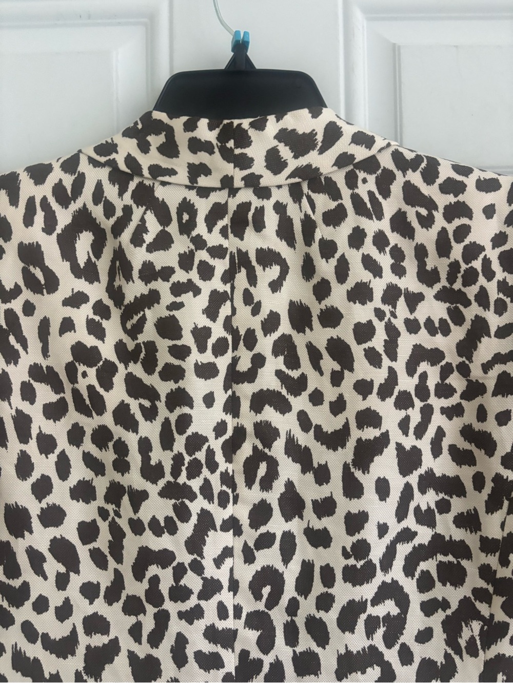 J. Crew Cream and Black Leopard Print Lightweight Blazer, Size 6 - Picture 10 of 15